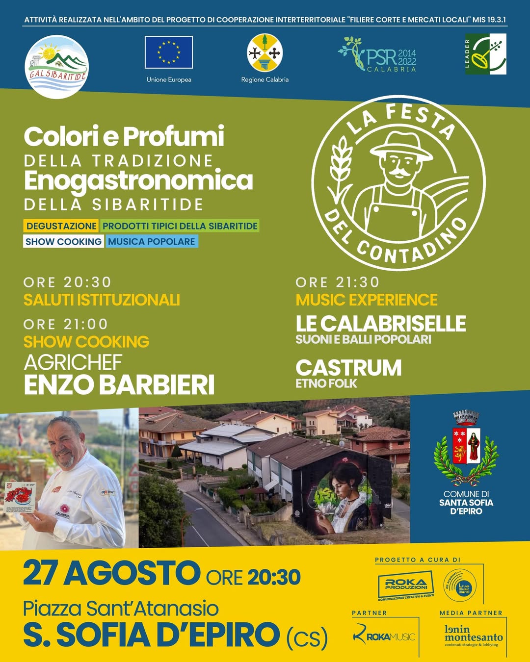 Show cooking e musica a Santa Sofia d’Epiro per Colori e Profumi della Tradizione Enogastronomica della Sibaritide